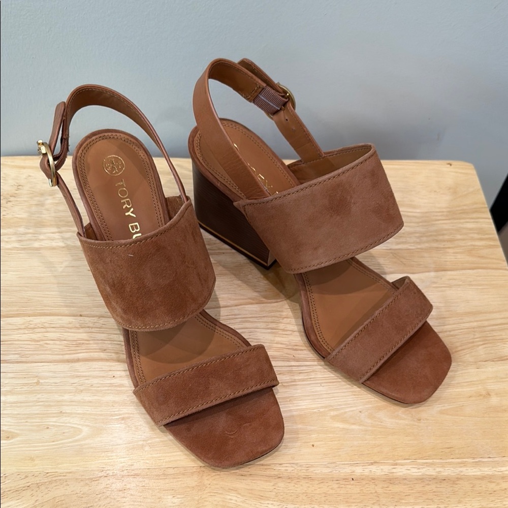 Tory Burch Brown Sandals with Wide Strap